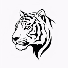 tiger head silhouette