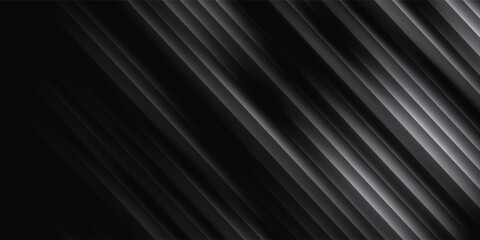 Obraz premium Minimal dark background featuring thin silver light lines, gentle luminous effect, clean modern tech-inspired design.