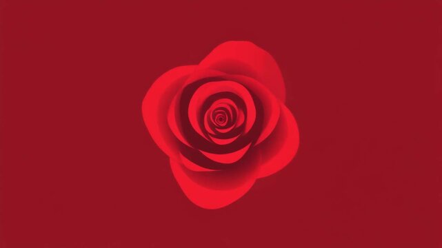 Red rose flower on red background.