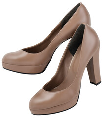 茶色のハイヒール