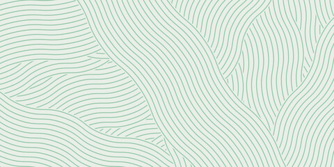 Farm green banner, organic abstract background with fields. Wavy green stripes, modern. © SYAIFUL ANWAR