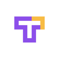 Letter T arrow modern minimal logo