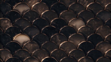 Dark bronze metallic scales with subtle shine and texture