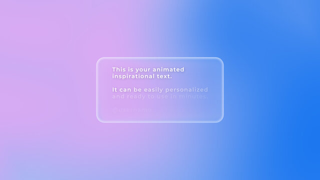 Liquid Glass Quote Title Over Pastel Gradient Background Multiformat