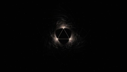 Stunning triangular light formation in dark space with star trails