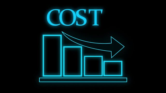 Rising Cost Concept Animation &ndash; Increasing Expenses Bar Chart with Upward Arrow Accounting Concept Economy Growth Investment Analysis Digital Dashboard Expense Growth Cost Inflation.