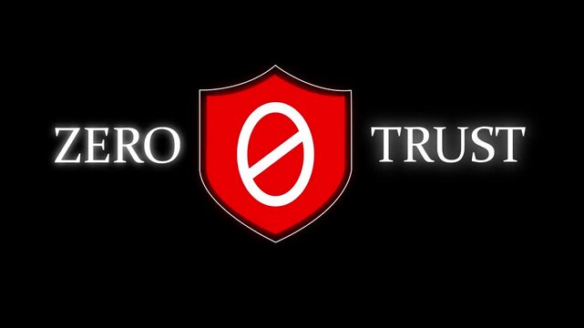 Zero Trust Cyber Security Concept &ndash; Shield Protection with No Access Symbol zero Trust Cybersecurity Privacy Infrastructure  Secure Connection Shield Concept.