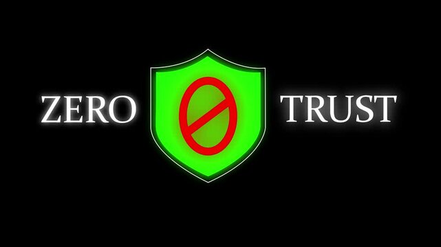Zero Trust Cyber Security Concept &ndash; Shield Protection with No Access Symbol zero Trust Cybersecurity Privacy Infrastructure  Secure Connection Shield Concept.