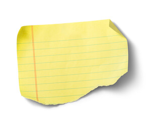 引きちぎられた、メモ帳の断片