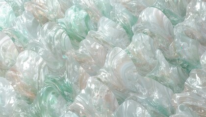 Abstract glassy surface with soft pastel colors and reflective texture