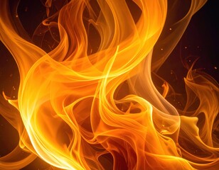 Fototapeta premium Vibrant Flames in Motion Creating Abstract Warmth and Energy