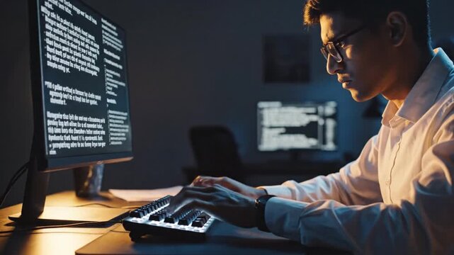 Uncensored Developer Coding Late Night Technology Work
