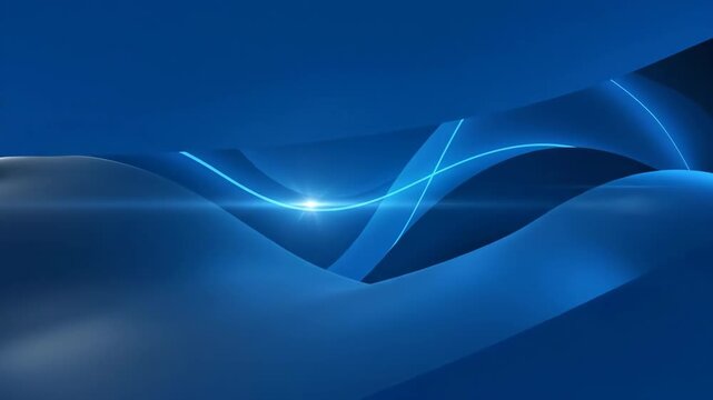 Abstract Blue Light Streaks Motion Background.