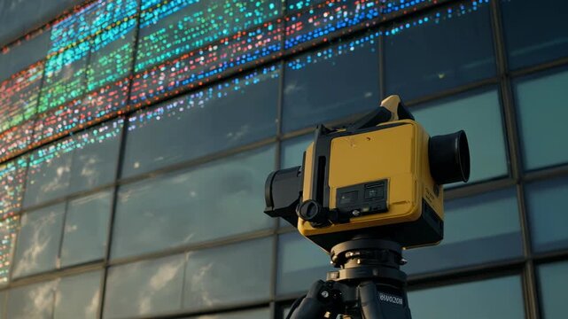 Professional 3D Laser Scanner Surveying Modern Architecture