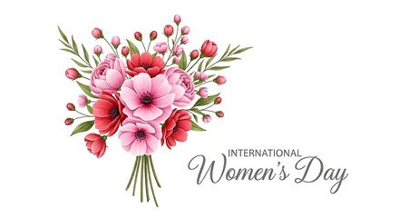 Obraz premium Elegant Floral Bouquet for International Women's Day Celebration