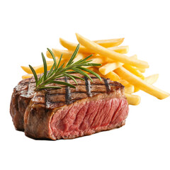 grilled beef steak with vegetables