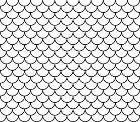 Black outline fish scale pattern seamless background vector illustration with transparent grid texture for creative fabric designs and stylish aquatic themed art projects © TREND AND VECTORS