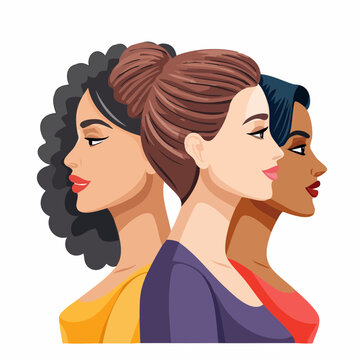 Diverse women standing together, symbolizing unity and strength in a powerful portrait of solidarity