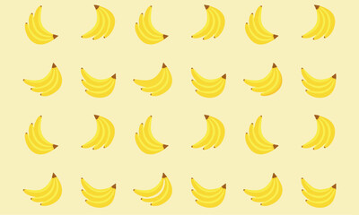 A delightful collection of ripe yellow bananas arranged in a visually appealing pattern. © Nizar_Art