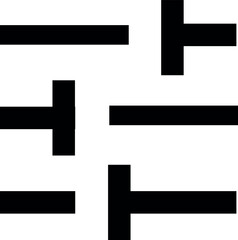 Fototapeta premium Abstract Geometric Line Pattern Minimal Black and White Design