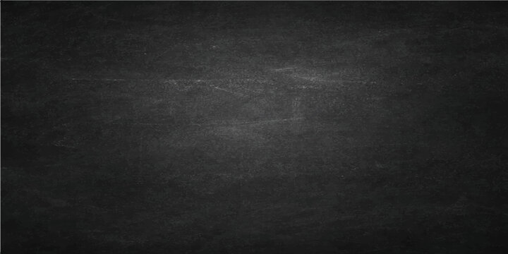 A vintage dark gray grunge texture captures the rough surface of an old blank blackboard set within a dirty frame as a textured concrete wall backdrop for design
