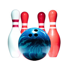 bowling ball hitting pins