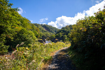 Obraz premium Summer scenery of Nyuto Onsen in Akita Prefecture, Japan