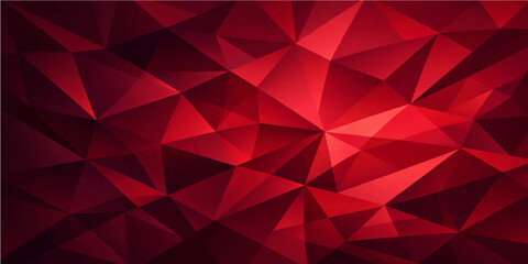 Obraz premium Red abstract triangle geometric background