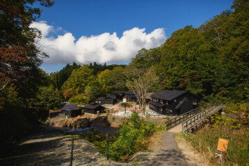 Fototapeta premium Summer scenery of Nyuto Onsen in Akita Prefecture, Japan