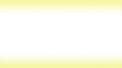 上下に淡い黄色のハーフトーン模様のフレーム背景