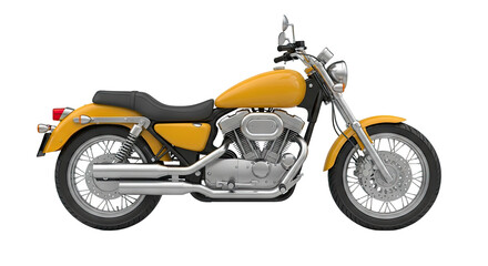 Obraz premium Yellow Cruiser Motorcycle