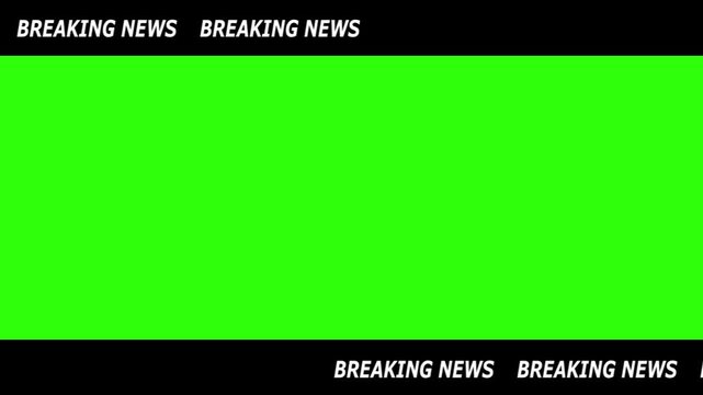 Breaking News - Lower third live breaking news.LIVE banner and scrolling ticker for broadcast overlays and media news.
