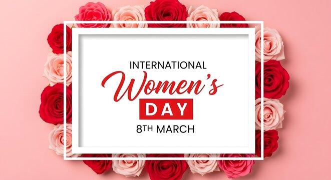 Happy international women's day celebration empowering women everywhere on march 8th