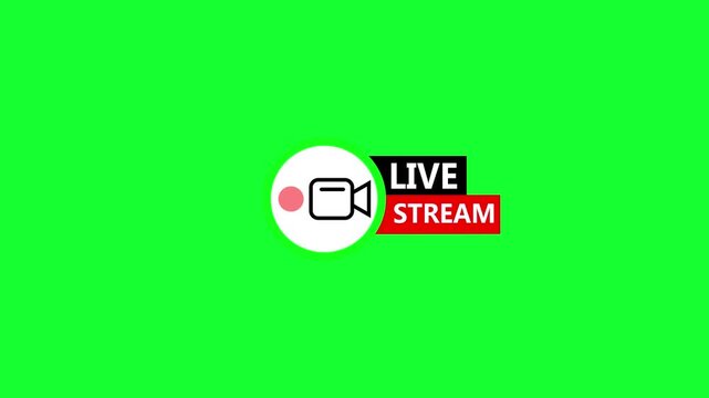 Live stream broadcast icon animation. live streaming with transparent background.