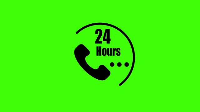 Twenty for hours Customer service icon. 24 Hours Support all customer. Customer care icon isolated .