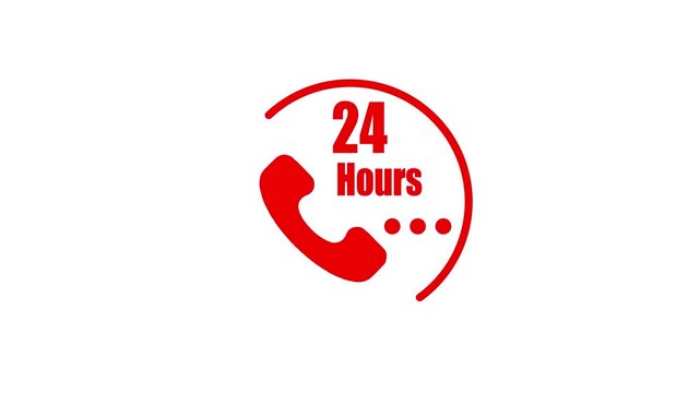 Twenty for hours Customer service icon. 24 Hours Support all customer. Customer care icon isolated .