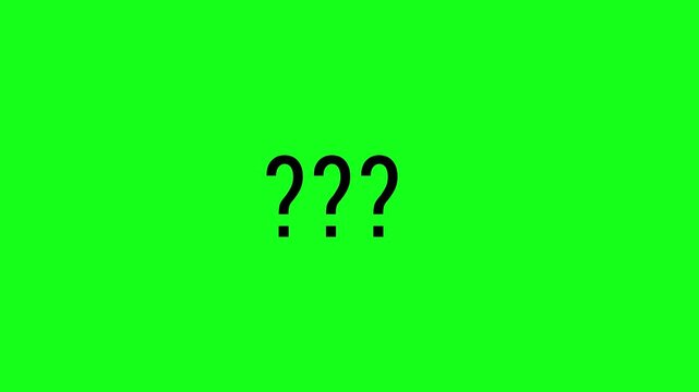 Question mark animation pop up animation with transparent background.