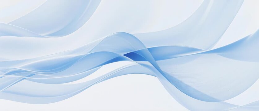 Abstract blue wave design featuring smooth flowing lines and a soft light motion pattern for a vector art background