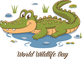 Obraz premium World wildlife day vector design