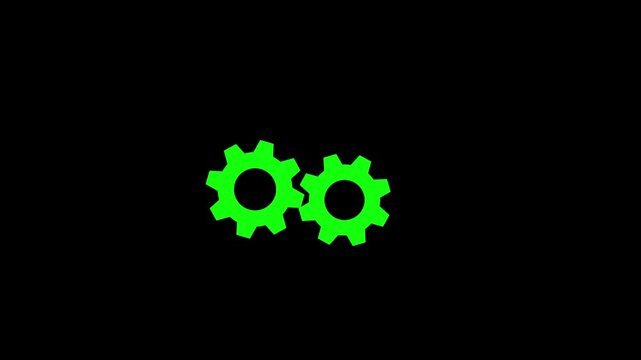 Update setting icon setup animation. setting icon with spinning gears icon animated.Technology gear icon concept.