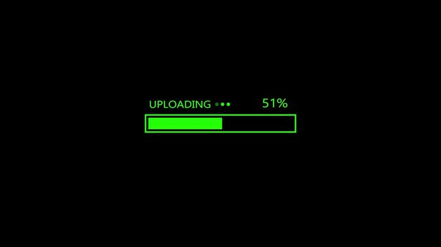 Abstract loading icon animation . Loading bar and percentage Futuristic progress loading bar 0-100 percent animation. animation. Futuristic progress loading bar 0-100 percent animation.