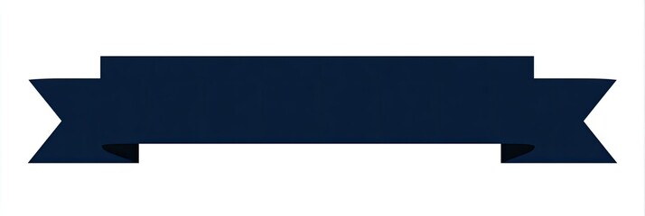 Fototapeta premium A dark blue banner with pointed ends, a simple graphic design