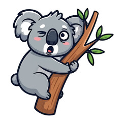 Fototapeta premium Panda Playing with Bamboo in Cute Cartoon Style