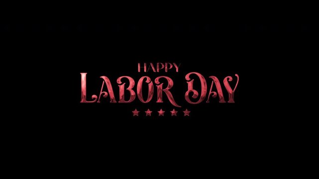 Happy Labor Day Celebration with Red Text. suitable for holiday themed designs, banners, social media posts, and promotional materials.