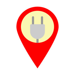 Obraz premium Electricity Point Vector Flat Icon Design