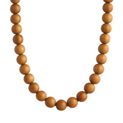 Heart Shaped Necklace with Beads Romantic Jewelry Design Isolated on White