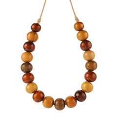 Heart Shaped Bead Necklace Frame Isolated on White Background