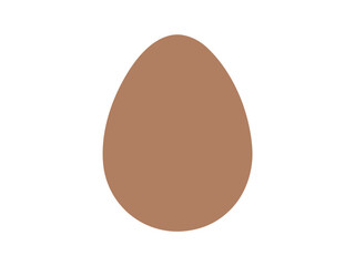 A single organic brown chicken egg with a smooth shell for fresh farm grocery and healthy breakfast nutrition isolated on transparent background.