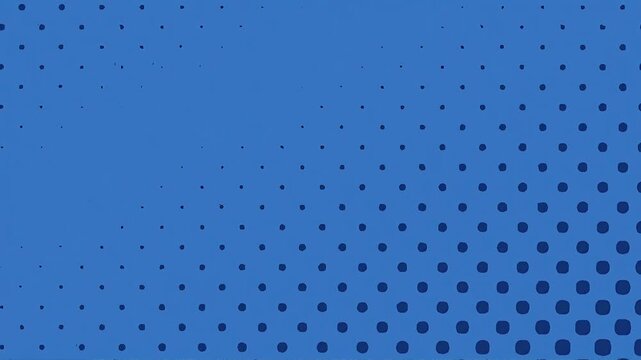 Blue Halftone Dot Animation with Smooth Gradual Shading in 4K, Ideal for Modern Visual Backgrounds and Digital Projects