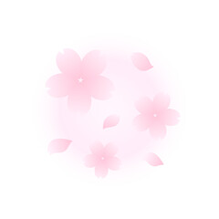 桜と花びらの淡いぼかしアイコン⭐︎PNG